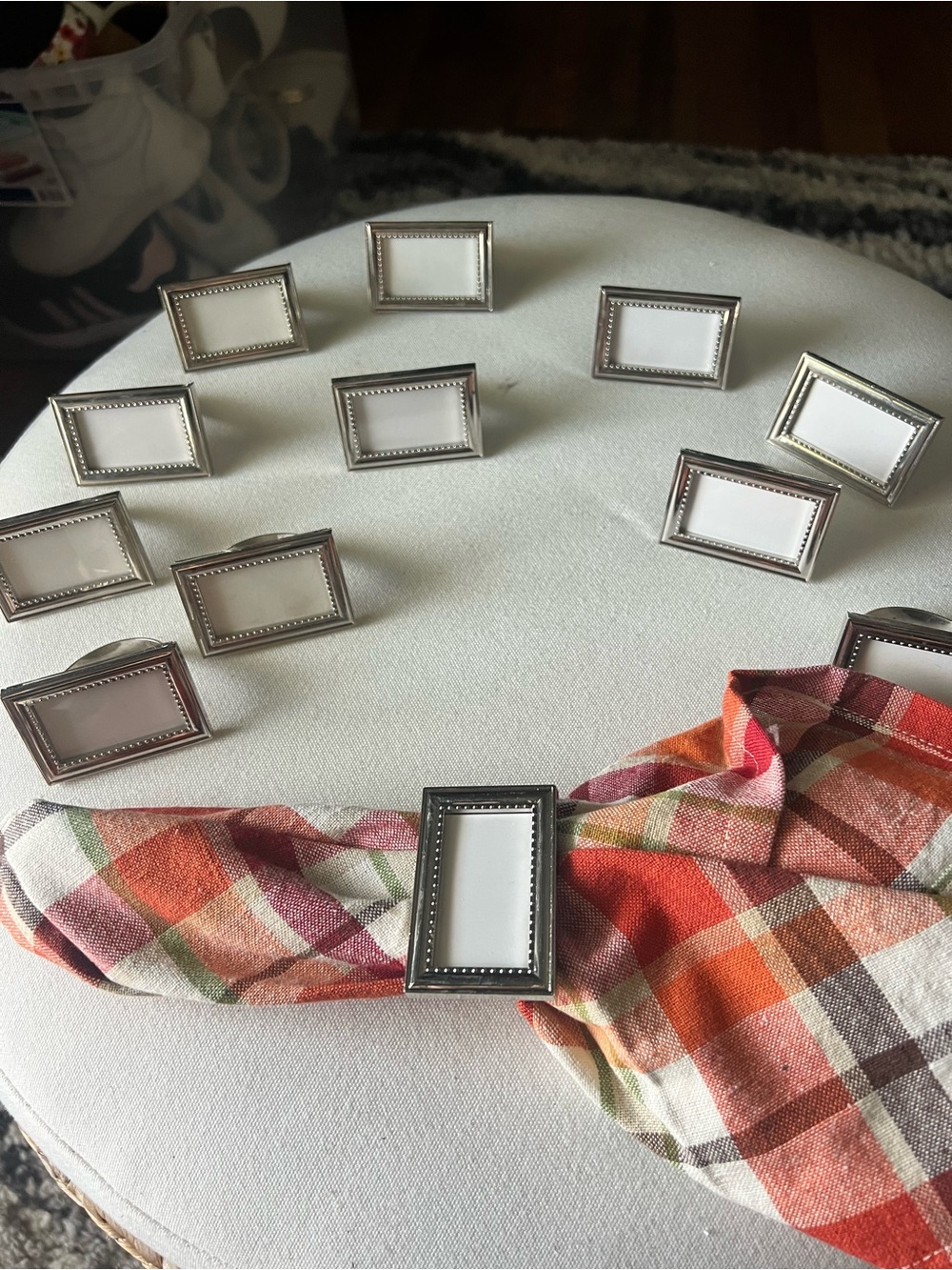 Set of Silver Rectangular Napkin Rings - Home Accents